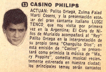 CANAL TV - DICEMBRE 1965