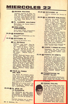CANAL TV - DICEMBRE 1965